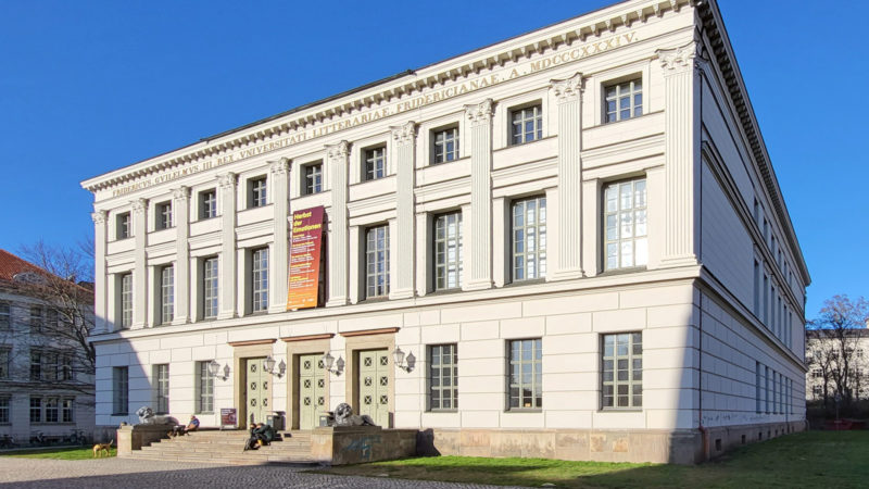 Halle, Martin-Luther-Universität, Löwengebäude, Fassadenansicht nach Restaurierung