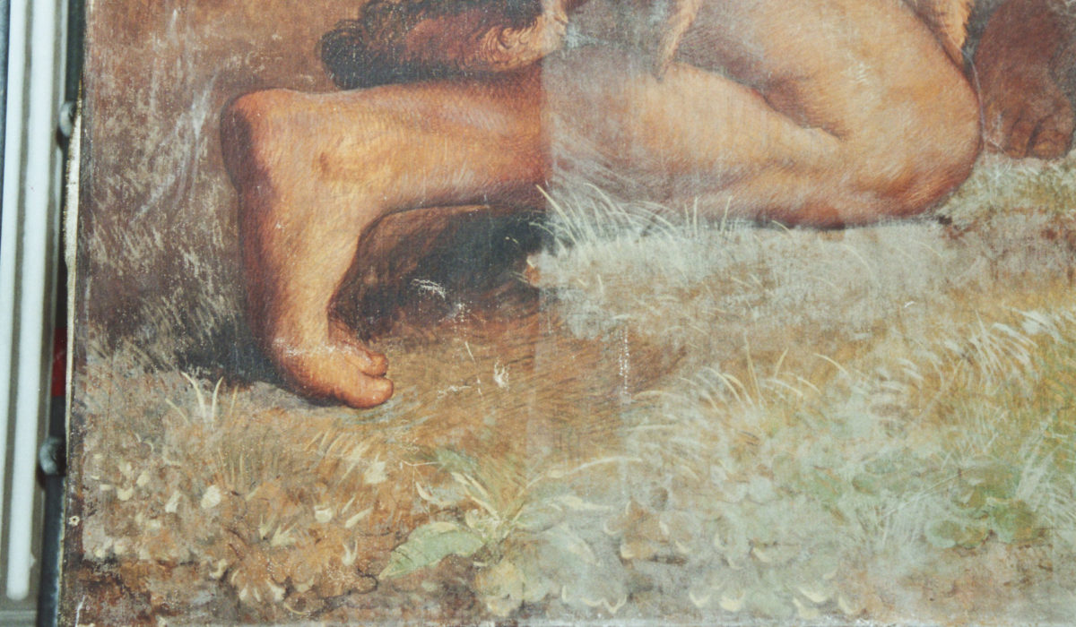 Gemälderestaurierung - Eduar Julius Friedrich Bendemann: Der Tod Abels, Detailansicht