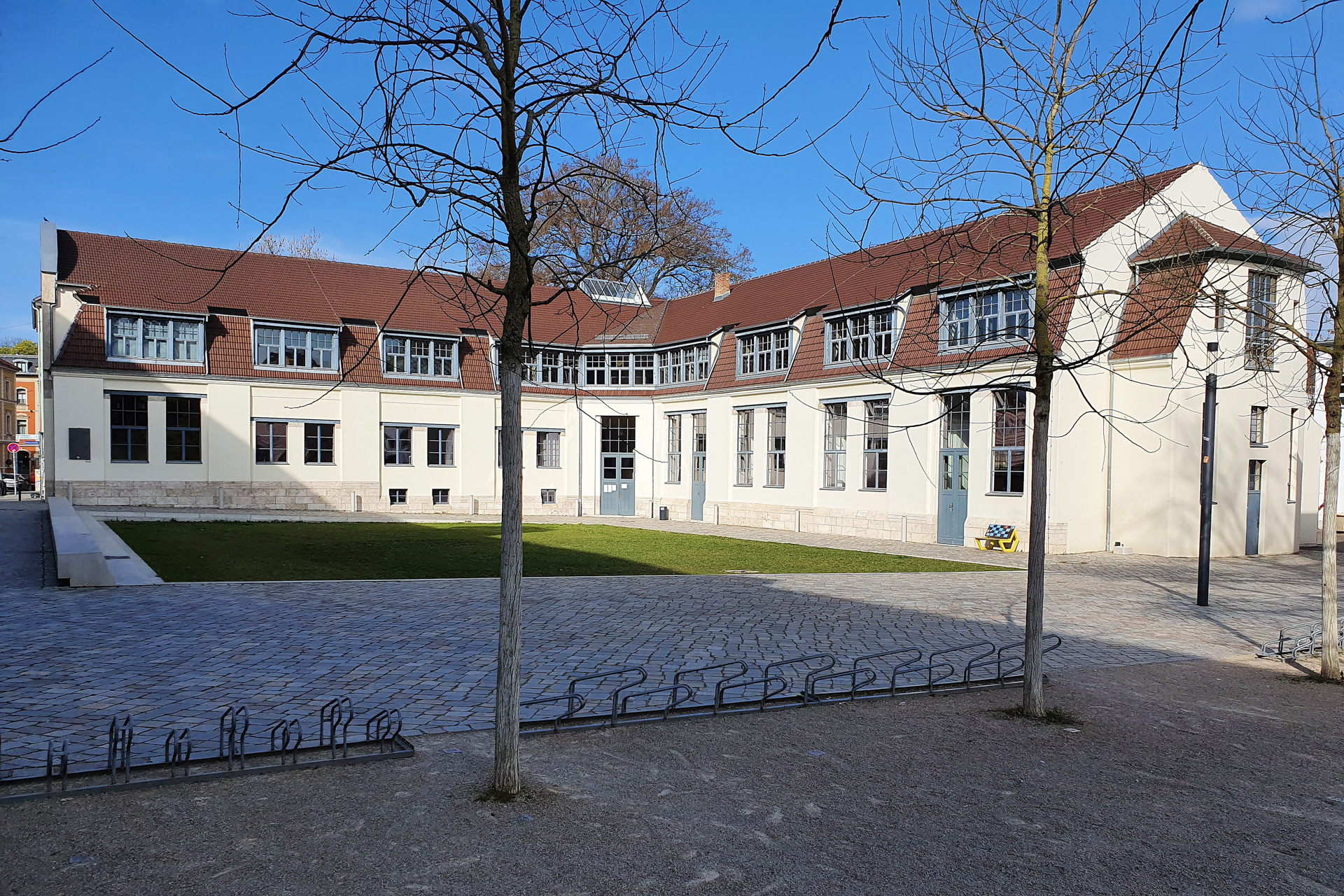 Weimar, Van-de-Velde-Bau, Fassadenansicht nach Restaurierung
