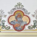 Restaurierung, Wandmalerei - Gütz, Kirche, Detail Decke